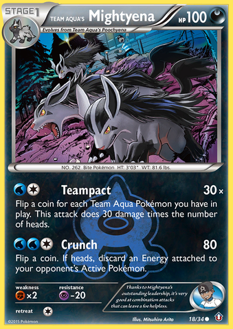 Team Aqua's Mightyena (18/34) [XY: Double Crisis] - The Mythic Store | 24h Order Processing