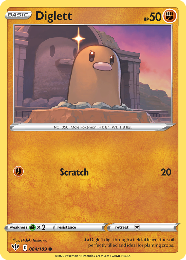 Diglett (084/189) [Sword & Shield: Darkness Ablaze] - The Mythic Store | 24h Order Processing