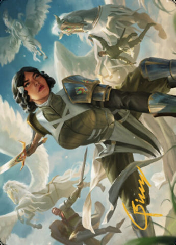 Resolute Reinforcements Art (Gold-Stamped Signature) [Dominaria United Art Series] - The Mythic Store | 24h Order Processing