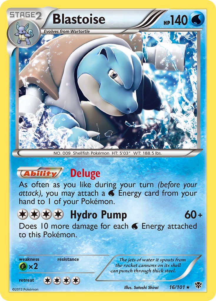 Blastoise (16/101) (Cosmos Holo) (Blister Exclusive) [Black & White: Plasma Blast] - The Mythic Store | 24h Order Processing