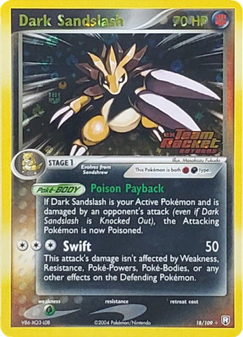 Dark Sandslash (18/109) (Stamped) [EX: Team Rocket Returns] - The Mythic Store | 24h Order Processing