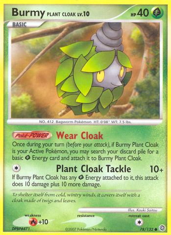 Burmy Plant Cloak (78/132) [Diamond & Pearl: Secret Wonders] - The Mythic Store | 24h Order Processing