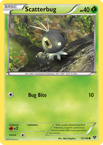 Scatterbug (15/146) [XY: Base Set] - The Mythic Store | 24h Order Processing