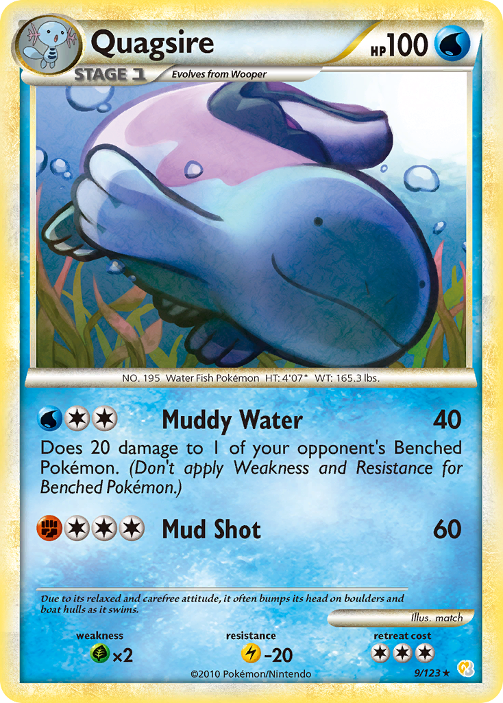 Quagsire (9/123) [HeartGold & SoulSilver: Base Set] - The Mythic Store | 24h Order Processing