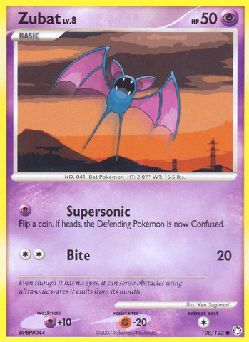 Zubat (108/123) [Diamond & Pearl: Mysterious Treasures] - The Mythic Store | 24h Order Processing