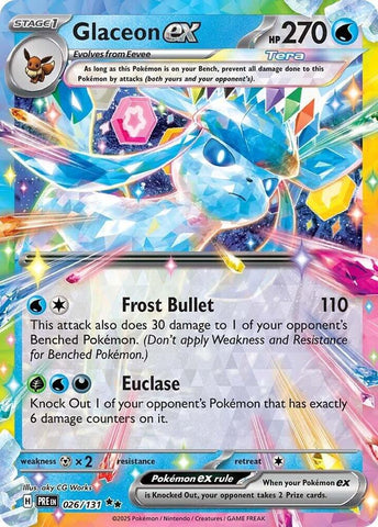 Glaceon ex (026/131) [Scarlet & Violet: Prismatic Evolutions] - The Mythic Store | 24h Order Processing