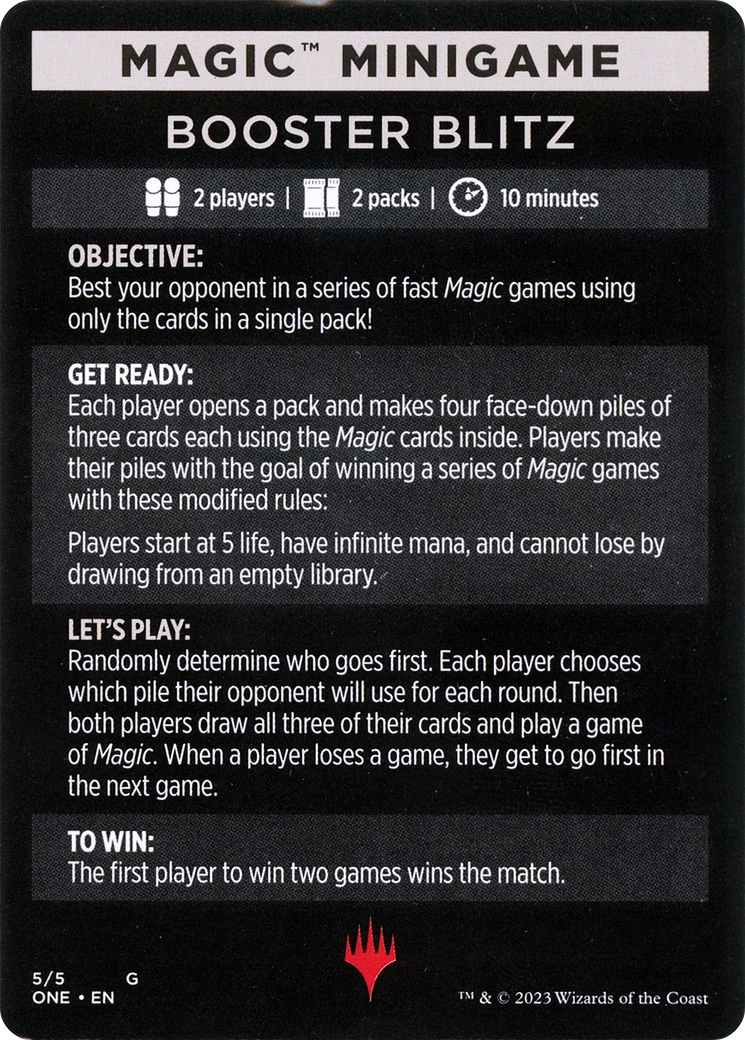 Booster Blitz (Magic Minigame) [Phyrexia: All Will Be One Minigame] - The Mythic Store | 24h Order Processing