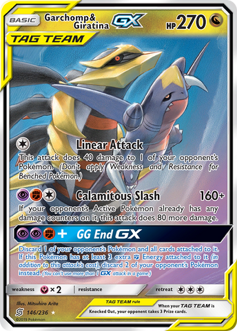 Garchomp & Giratina GX (146/236) [Sun & Moon: Unified Minds] - The Mythic Store | 24h Order Processing