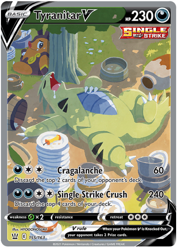 Tyranitar V (155/163) [Sword & Shield: Battle Styles] - The Mythic Store | 24h Order Processing