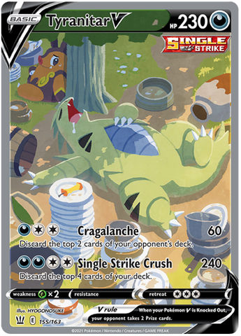 Tyranitar V (155/163) [Sword & Shield: Battle Styles] - The Mythic Store | 24h Order Processing