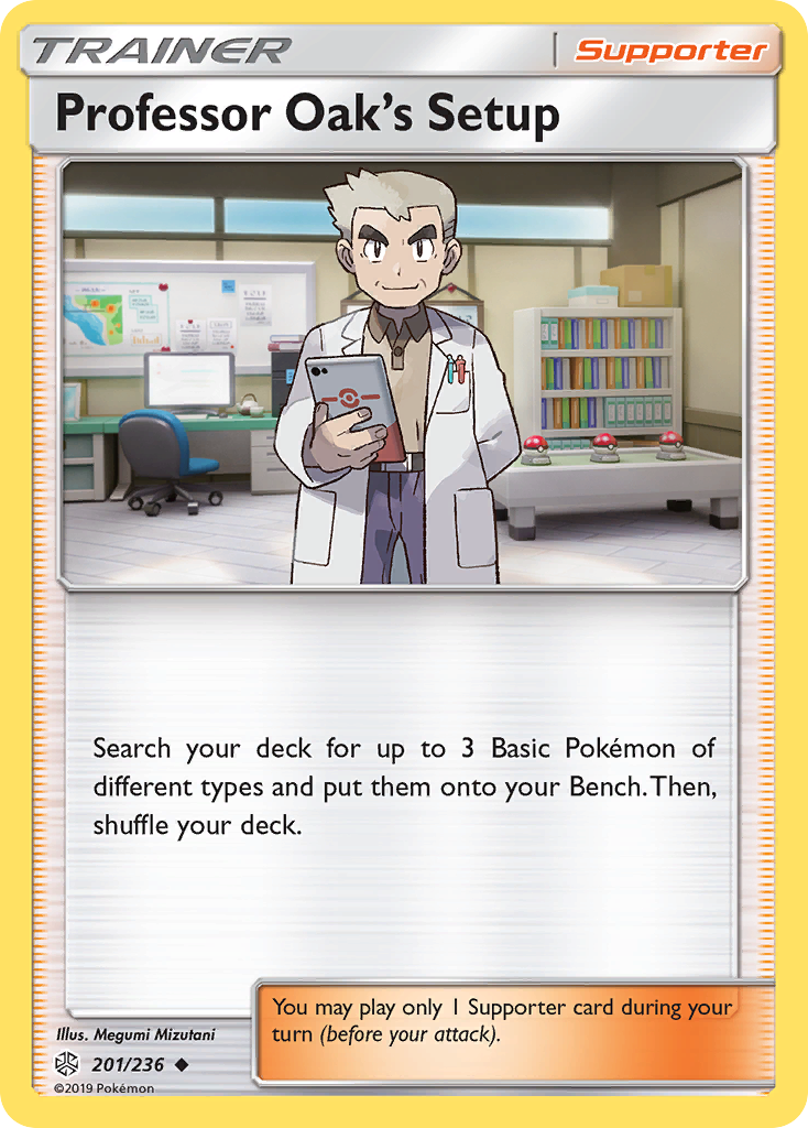 Professor Oak's Setup (201/236) [Sun & Moon: Cosmic Eclipse] - The Mythic Store | 24h Order Processing