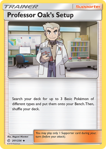 Professor Oak's Setup (201/236) [Sun & Moon: Cosmic Eclipse] - The Mythic Store | 24h Order Processing
