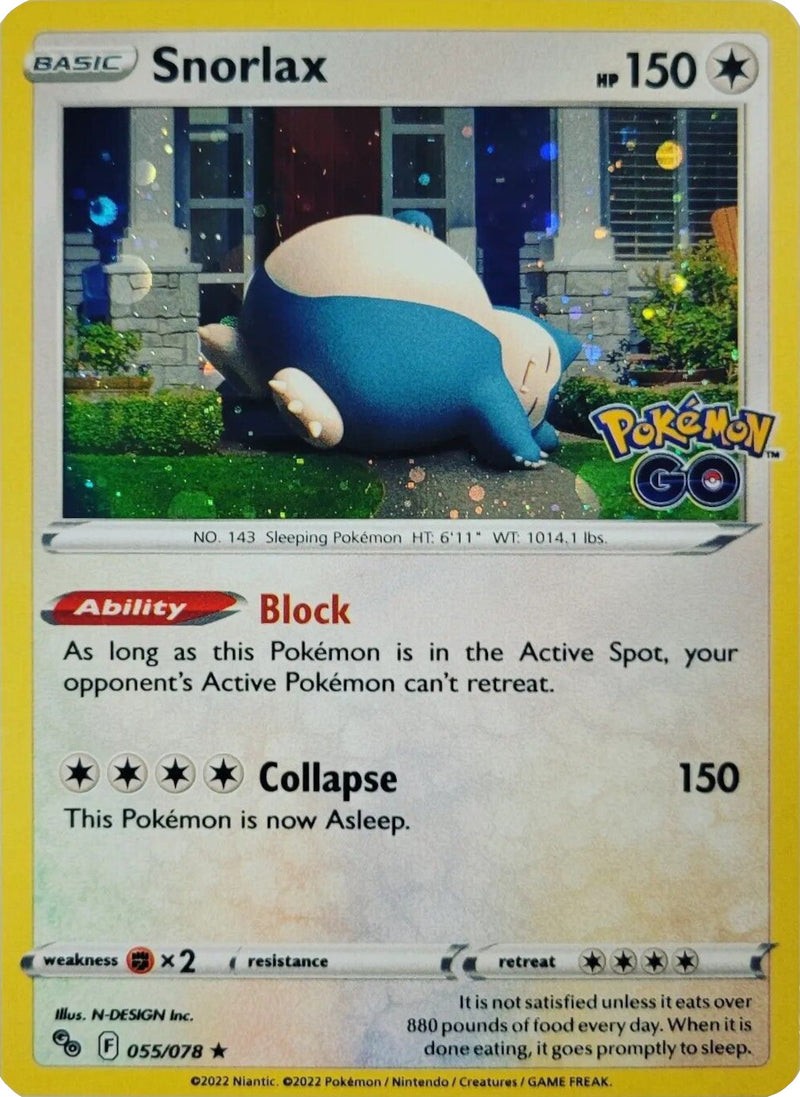 Snorlax (055/078) (Cosmos Holo) [Pokémon GO] - The Mythic Store | 24h Order Processing