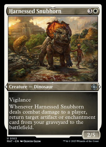 Harnessed Snubhorn (Foil Etched) [March of the Machine: The Aftermath] - The Mythic Store | 24h Order Processing