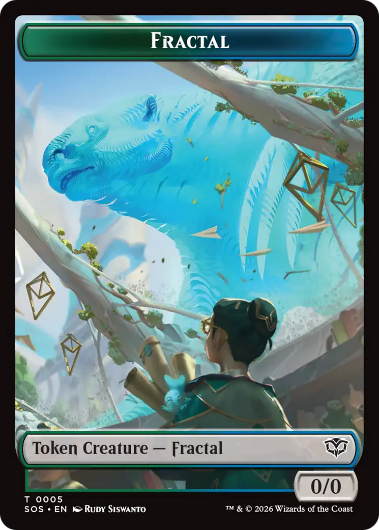 Fractal (0005) // Spirit (0011) Double-Sided Token [Secrets of Strixhaven Tokens] - The Mythic Store | 24h Order Processing