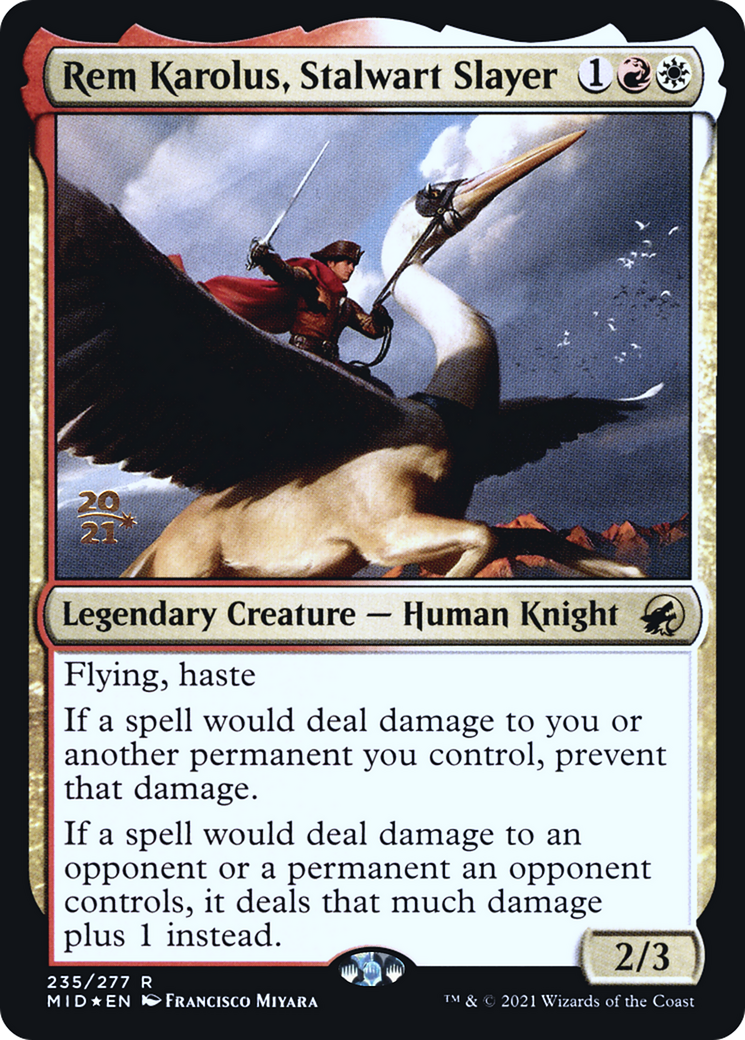 Rem Karolus, Stalwart Slayer [Innistrad: Midnight Hunt Prerelease Promos] - The Mythic Store | 24h Order Processing