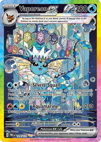 Vaporeon ex (149/131) [Scarlet & Violet: Prismatic Evolutions] - The Mythic Store | 24h Order Processing