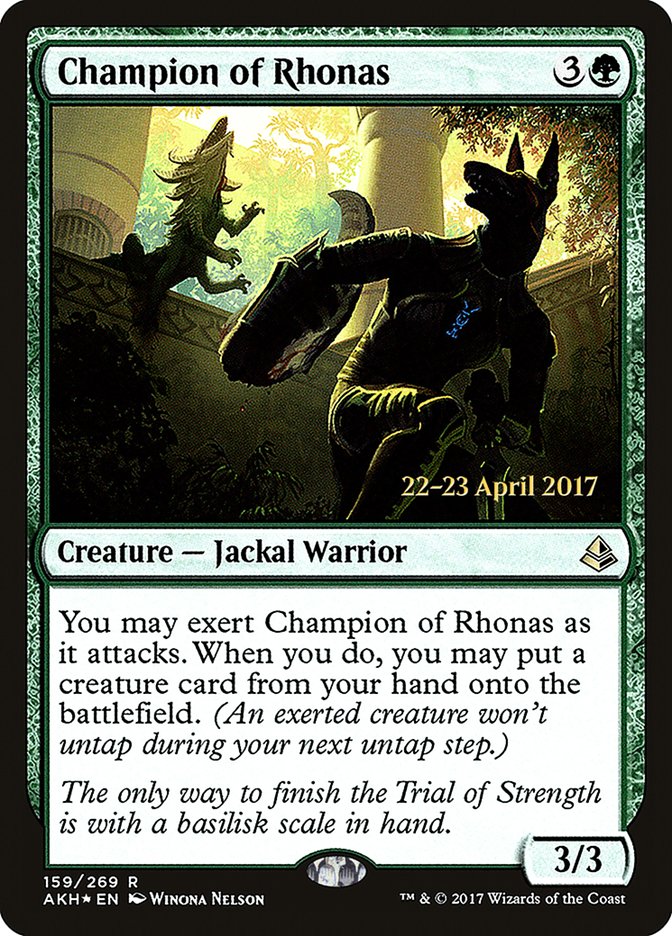 Champion of Rhonas [Amonkhet Prerelease Promos] - The Mythic Store | 24h Order Processing