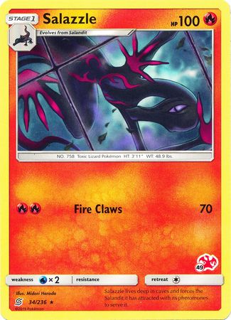 Salazzle (34/236) (Charizard Stamp #49) [Battle Academy 2020] - The Mythic Store | 24h Order Processing