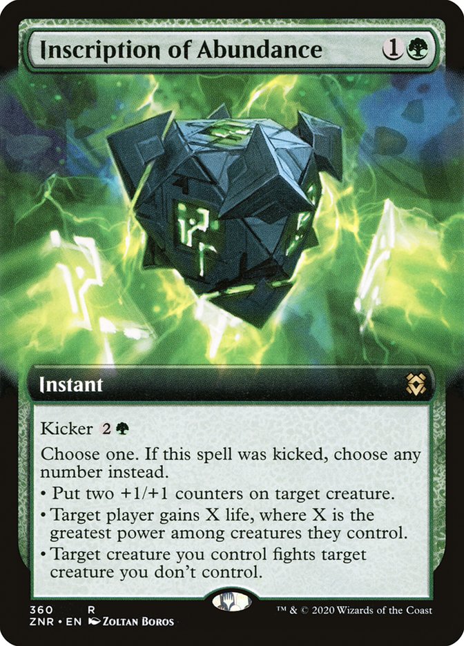 Inscription of Abundance (Extended Art) [Zendikar Rising] - The Mythic Store | 24h Order Processing