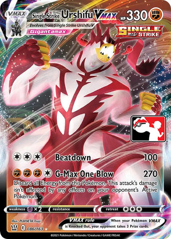 Single Strike Urshifu VMAX (086/163) [Prize Pack Series One] - The Mythic Store | 24h Order Processing