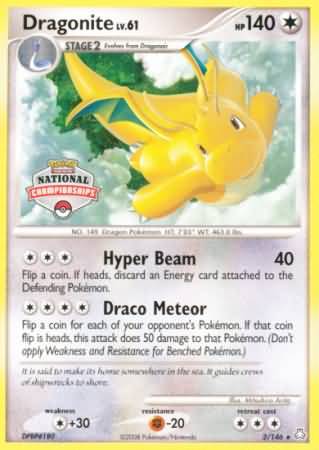 Dragonite (2/146) (National Championship) [Diamond & Pearl: Legends Awakened] - The Mythic Store | 24h Order Processing