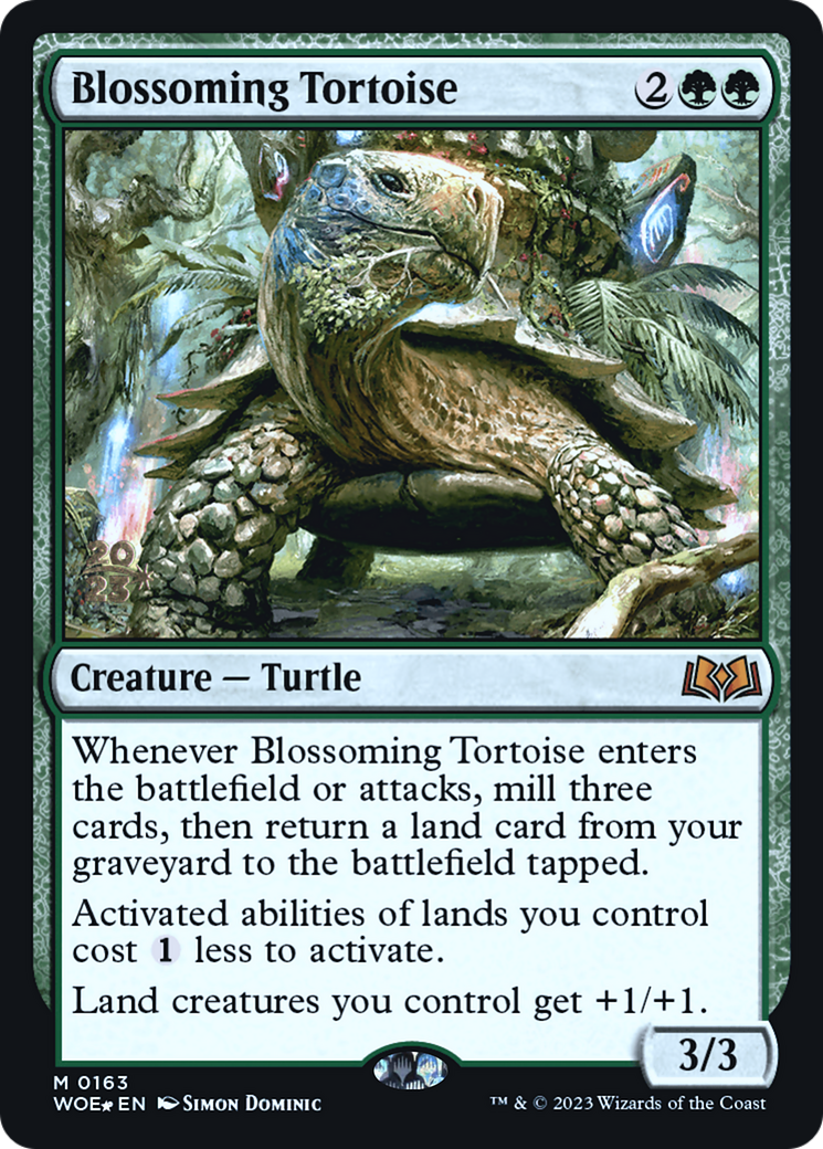 Blossoming Tortoise [Wilds of Eldraine Prerelease Promos] - The Mythic Store | 24h Order Processing