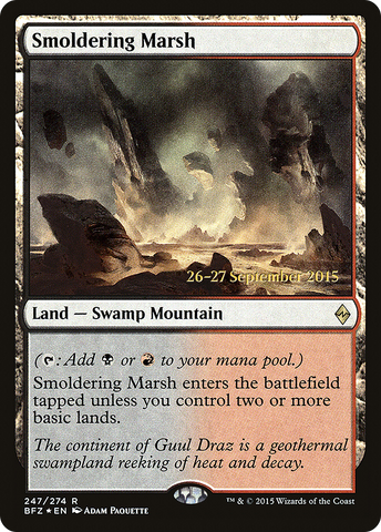 Smoldering Marsh [Battle for Zendikar Prerelease Promos] - The Mythic Store | 24h Order Processing