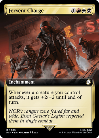 Fervent Charge (Extended Art) (Surge Foil) [Fallout] - The Mythic Store | 24h Order Processing