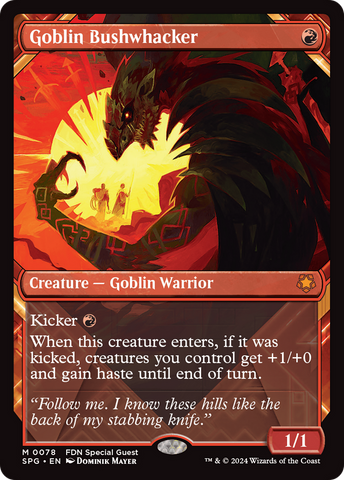 Goblin Bushwhacker (Showcase) [Foundations Special Guests] - The Mythic Store | 24h Order Processing