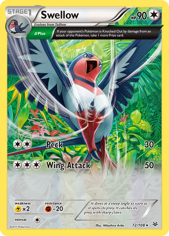 Swellow (72/108) [XY: Roaring Skies] - The Mythic Store | 24h Order Processing