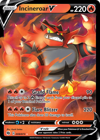 Incineroar V (008/073) [Sword & Shield: Champion's Path] - The Mythic Store | 24h Order Processing