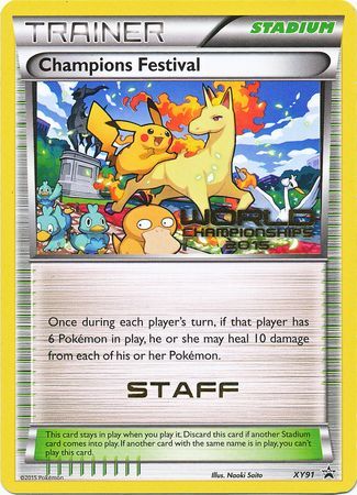 Champions Festival 2015 Staff (XY91) [XY: Black Star Promos] - The Mythic Store | 24h Order Processing
