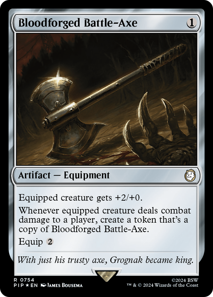 Bloodforged Battle-Axe (Surge Foil) [Fallout] - The Mythic Store | 24h Order Processing