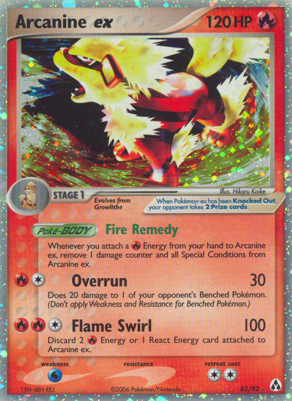 Arcanine ex (83/92) [EX: Legend Maker] - The Mythic Store | 24h Order Processing