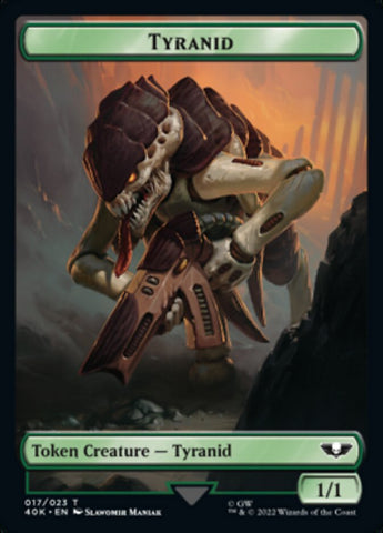 Tyranid (017) // Tyranid Warrior Double-Sided Token (Surge Foil) [Warhammer 40,000 Tokens] - The Mythic Store | 24h Order Processing