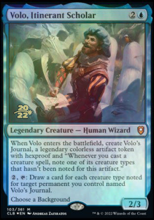 Volo, Itinerant Scholar [Commander Legends: Battle for Baldur's Gate Prerelease Promos] - The Mythic Store | 24h Order Processing
