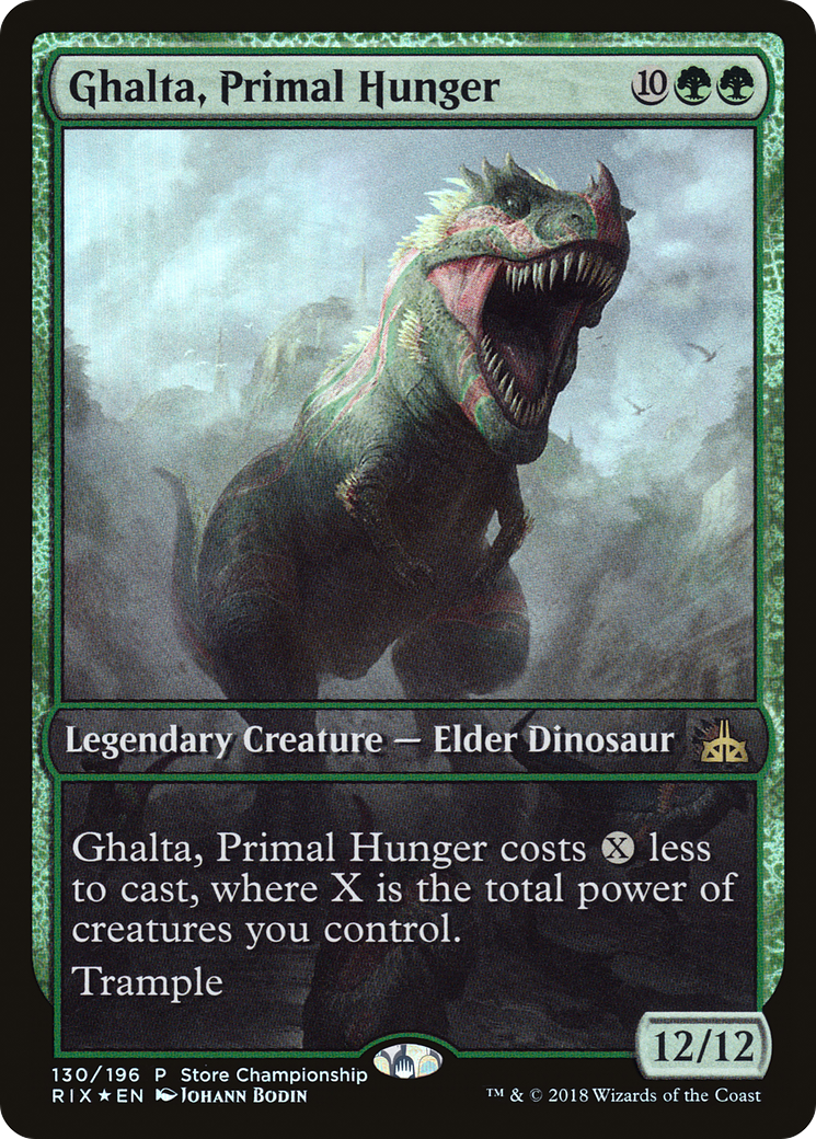 Ghalta, Primal Hunger (Store Championship) (Full Art) [Rivals of Ixalan Promos] - The Mythic Store | 24h Order Processing