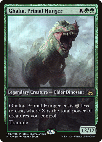 Ghalta, Primal Hunger (Store Championship) (Full Art) [Rivals of Ixalan Promos] - The Mythic Store | 24h Order Processing