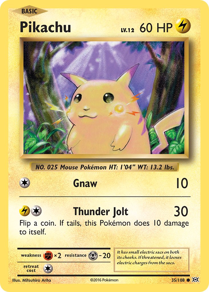 Pikachu (35/108) (Theme Deck Exclusive) (Cracked Ice Holo) [XY: Evolutions] - The Mythic Store | 24h Order Processing