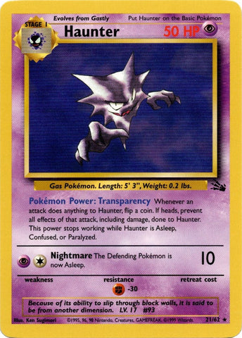 Haunter (21/62) [Fossil Unlimited] - The Mythic Store | 24h Order Processing