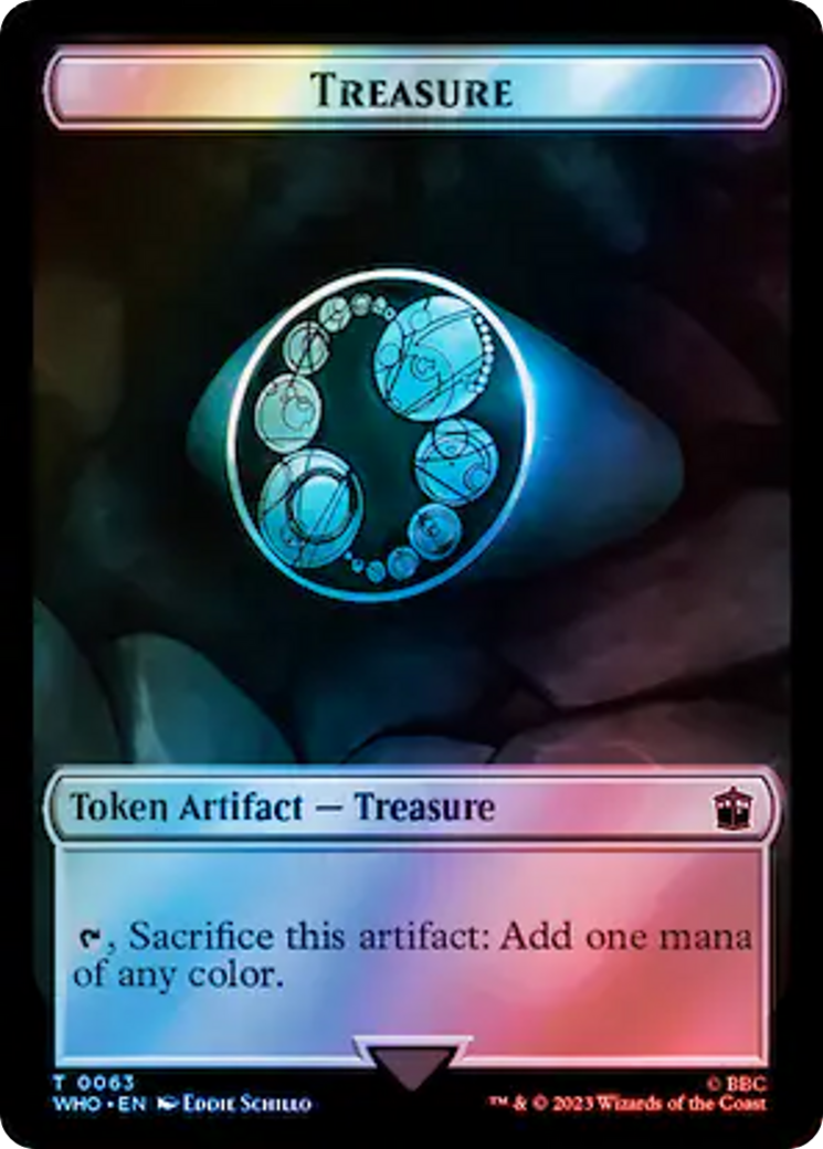 Dalek // Treasure (0063) Double-Sided Token (Surge Foil) [Doctor Who Tokens] - The Mythic Store | 24h Order Processing