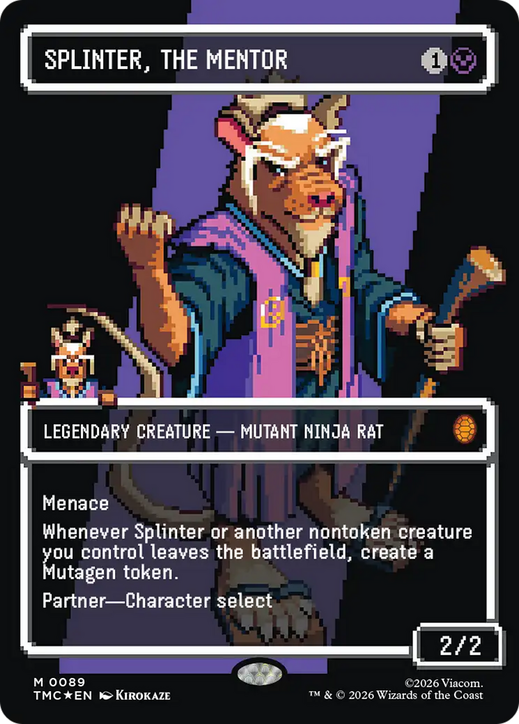 Splinter, the Mentor (0089) (Borderless) (Surge Foil) [Teenage Mutant Ninja Turtles Commander] - The Mythic Store | 24h Order Processing