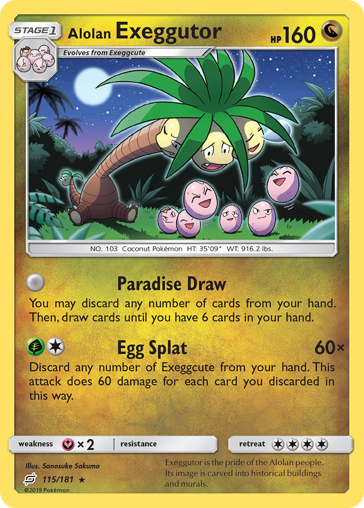 Alolan Exeggutor (115/181) [Sun & Moon: Team Up] - The Mythic Store | 24h Order Processing