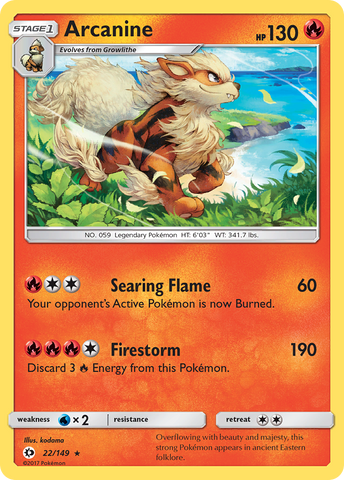 Arcanine (22/149) [Sun & Moon: Base Set] - The Mythic Store | 24h Order Processing