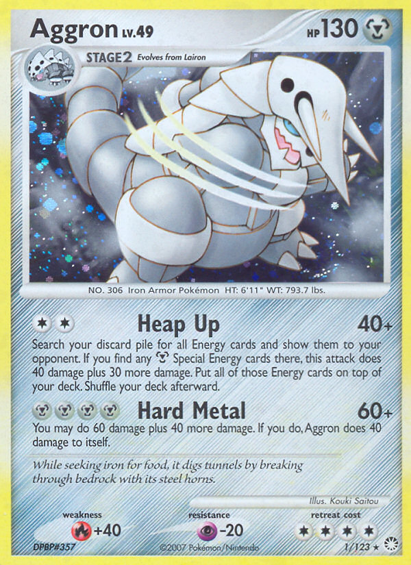 Aggron (1/123) [Diamond & Pearl: Mysterious Treasures] - The Mythic Store | 24h Order Processing