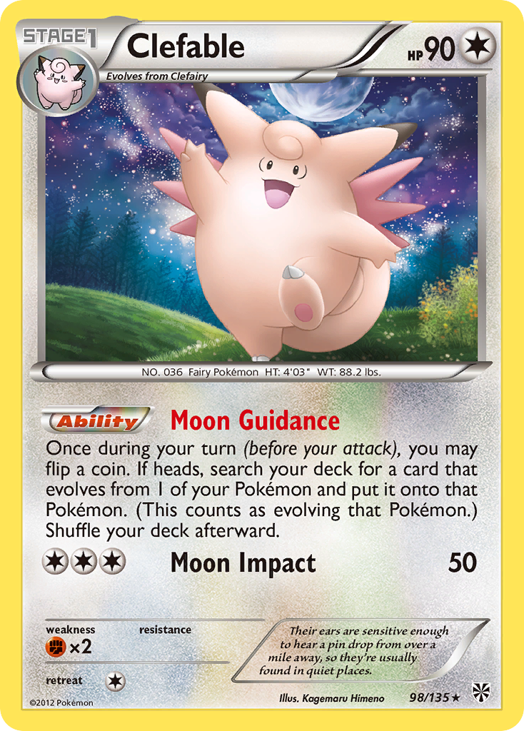 Clefable (98/135) [Black & White: Plasma Storm] - The Mythic Store | 24h Order Processing