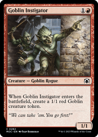 Goblin Instigator [March of the Machine Commander] - The Mythic Store | 24h Order Processing