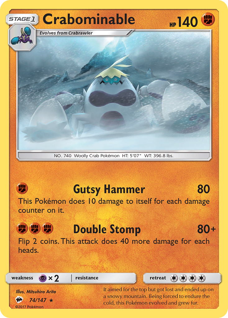 Crabominable (74/147) [Sun & Moon: Burning Shadows] - The Mythic Store | 24h Order Processing