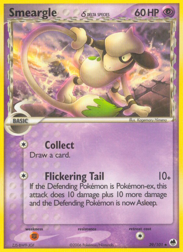 Smeargle (39/101) (Delta Species) [EX: Dragon Frontiers] - The Mythic Store | 24h Order Processing